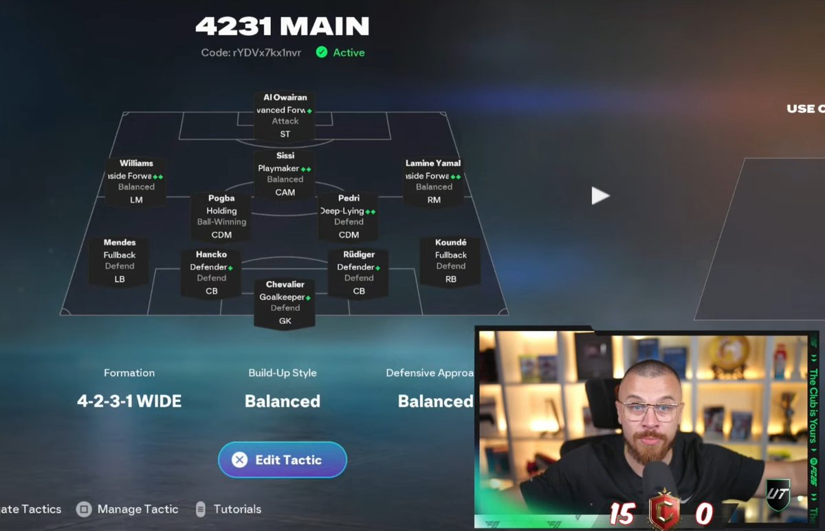 After the latest patch the 4-2-3-1 just became even greater! It was among my gameplans for 15-0 in WL Yesterday! #fc26 
🚀Strongest Defense ever!
🚀 Deadly Counter Attacks 
🚀 TIKI TAKA approved! 
🔗a bit more offensive tactics in comments