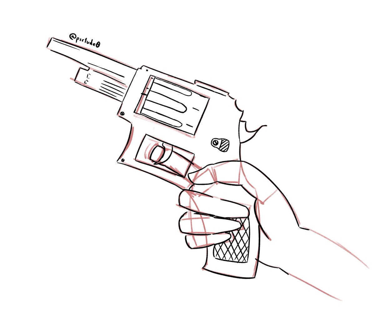 Pre1ude0's tweet photo. Hand/gun study https://t.co/bpSP4hmAZ6