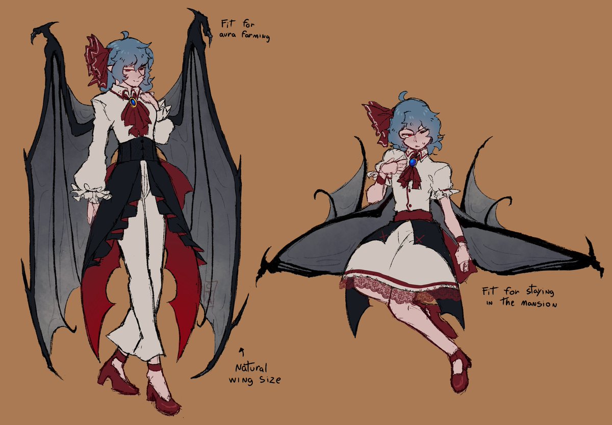 OtaeriaAoba's tweet photo. Remilia redesign 

#東方Projectㅤㅤㅤㅤ https://t.co/hiJGtX1Ml7