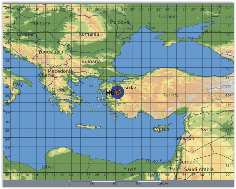 QLARM's tweet image. EARTHQUAKE M6.0. Origin Time: 2025-10-27 19:48:29 UTC, Turkey (39.1921 ; 28.2462), Depth: 10.0 km, (source(s): GFZ). Estimated fatalities: 0 to 200, injured: 90 to 700