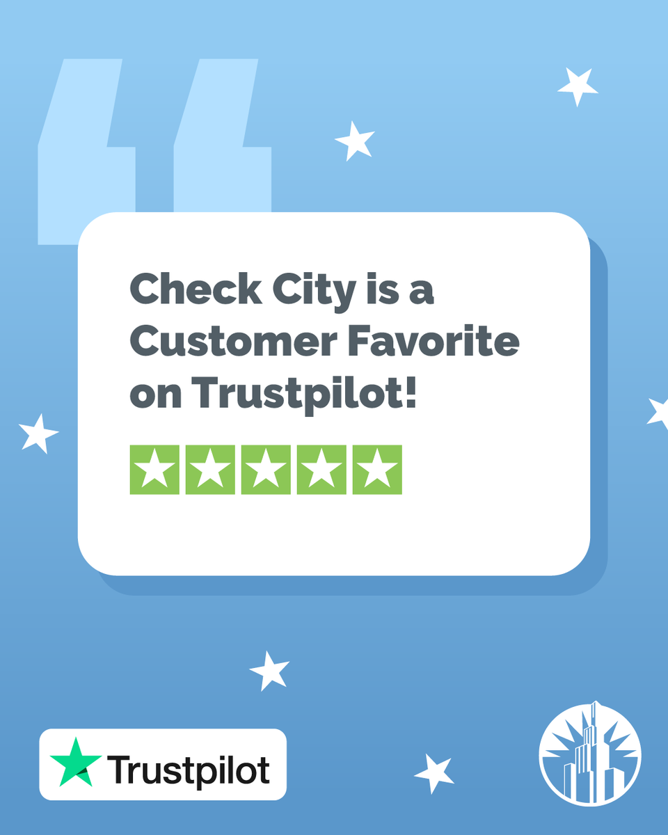 CheckCity's tweet image. Our customers praise our easy loan process, user-friendly website, and great customer service. Experience what makes Check City different. Apply online or in-store. Loans subject to approval. Funding times may vary. Terms apply.
checkcity.com
#CheckCity #Trustpilot