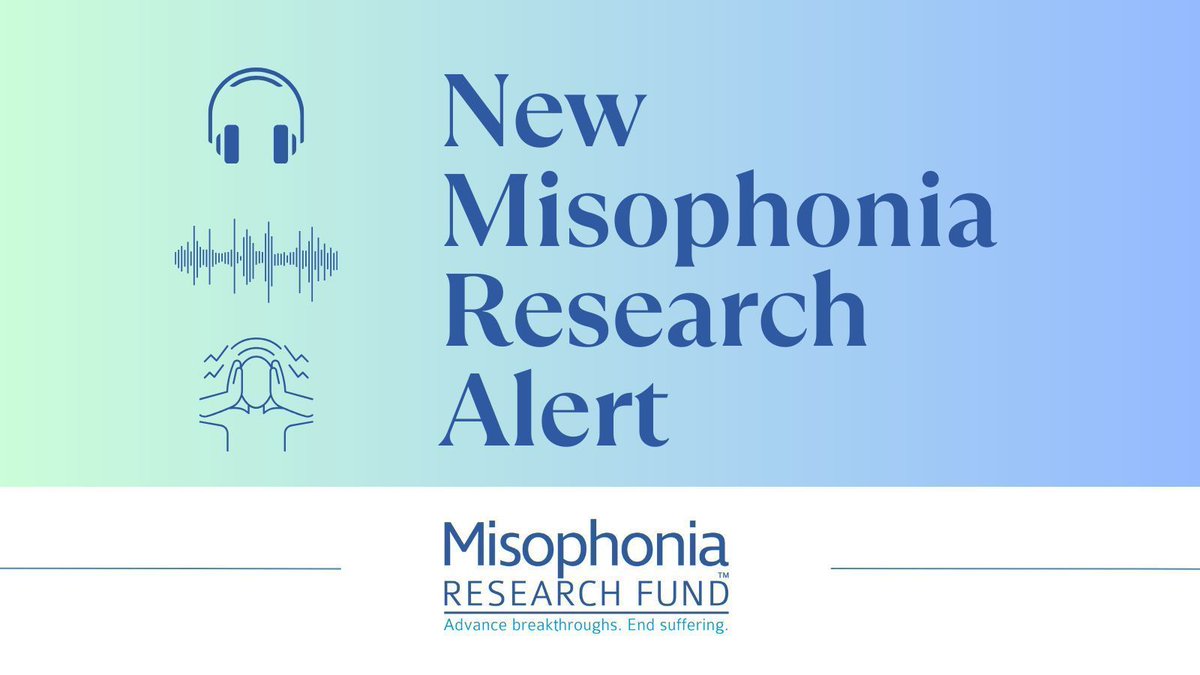 Misophonia Research Fund (@misophoniafund) on Twitter photo 🎧 New #MisophoniaResearch alert: People with misophonia who had greater difficulty in regulating their emotions also tended to have greater #misophonia severity.
To read the full article, visit: buff.ly/kggN7cp
#Research #EmotionRegulation 🎧 New #MisophoniaResearch alert: People with misophonia who had greater difficulty in regulating their emotions also tended to have greater #misophonia severity.
To read the full article, visit: buff.ly/kggN7cp
#Research #EmotionRegulation