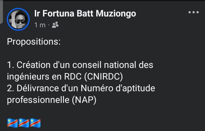 FMuziongo's tweet image. La création de CNIRDC peut prendre 1 à 3ans seulement, et le secteur d&apos;ingénierie soit organisé🇨🇩