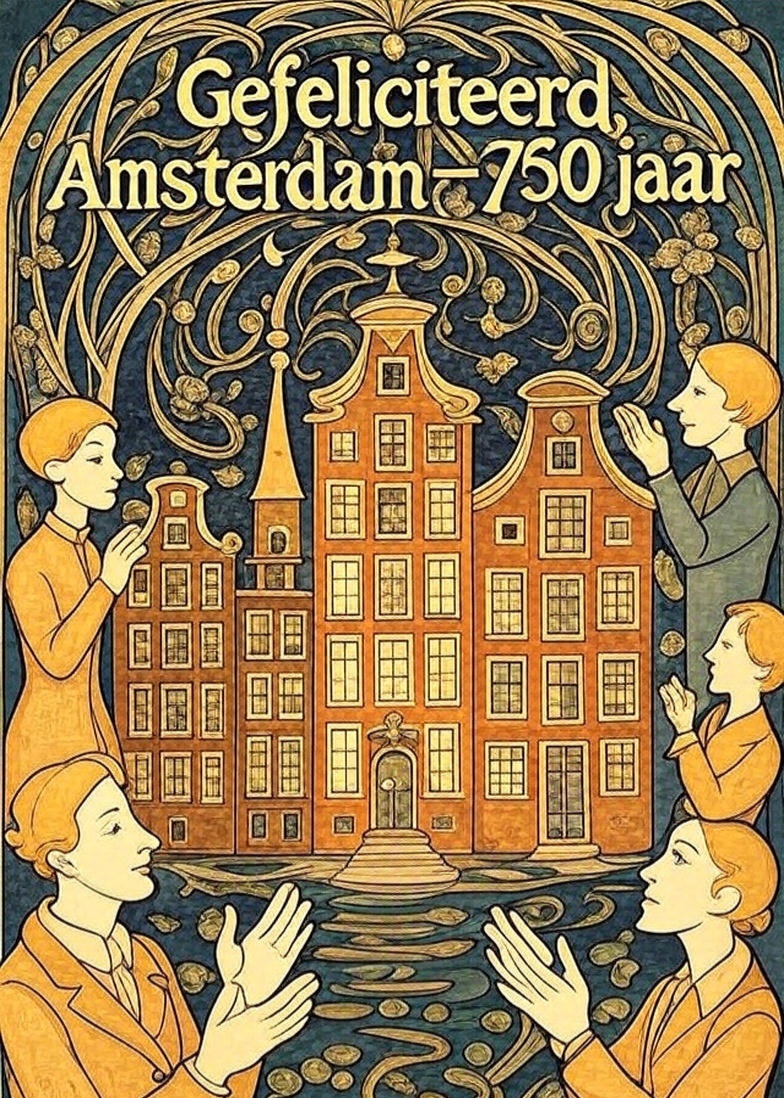 terugspelen's tweet image. Van harte gefeliciteerd met het 750 jarig bestaan @AmsterdamNL