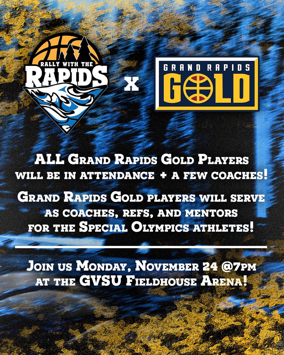 We are partnering with the @grandrapidsgold to support our amazing Special Olympics athletes this year! 💙💛

Like the Grand Rapids Gold, come show your support Monday, November 24 <a href="/7pm/">Huong Le</a> at the GVSU Fieldhouse Arena for a night of fun, basketball, and community! 🏀