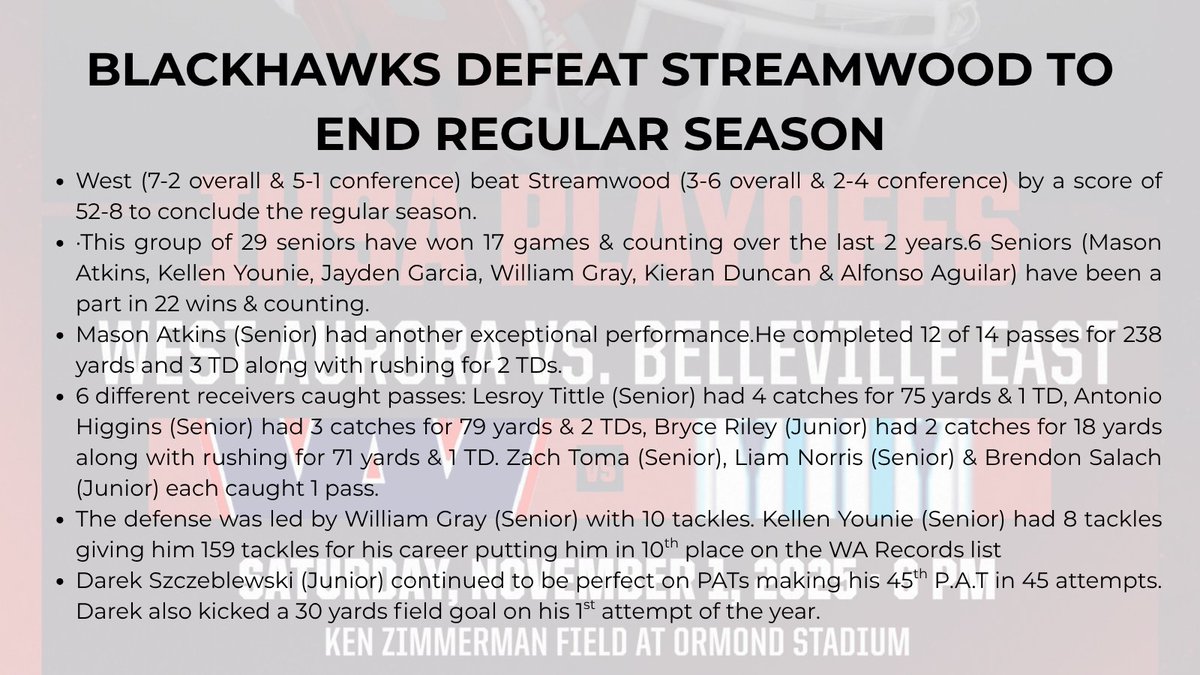 West Aurora Football (@wablackhawkfb) on Twitter photo 