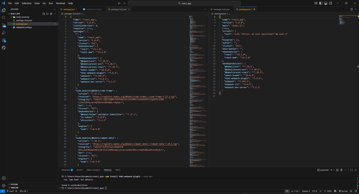 nkeiruka_iweala's tweet image. Day 41 of #100DaysOfCode 
Started learning React today! 
Learnt about props, webpack, and Babel and how they all work together.
Also learnt how to set up a React project using Vite, as well as how to do it manually.
#CodingJourney #LearnInPublic #DevCommunity