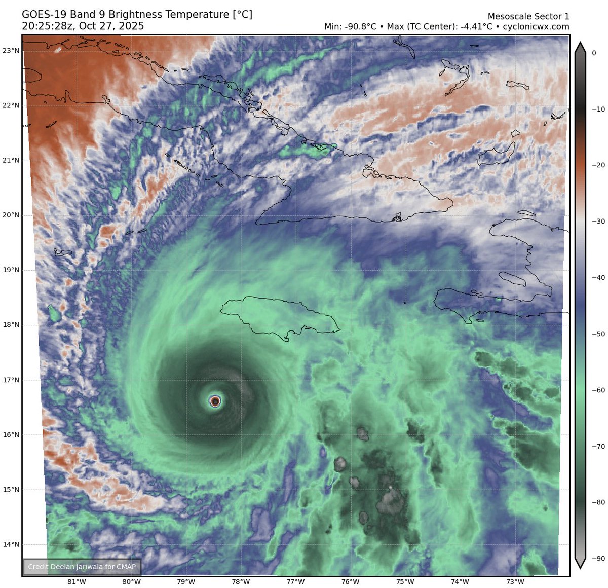 Well that didn’t last long! #Melissa just broke the record again with a temp of -4.41 degrees celsius.