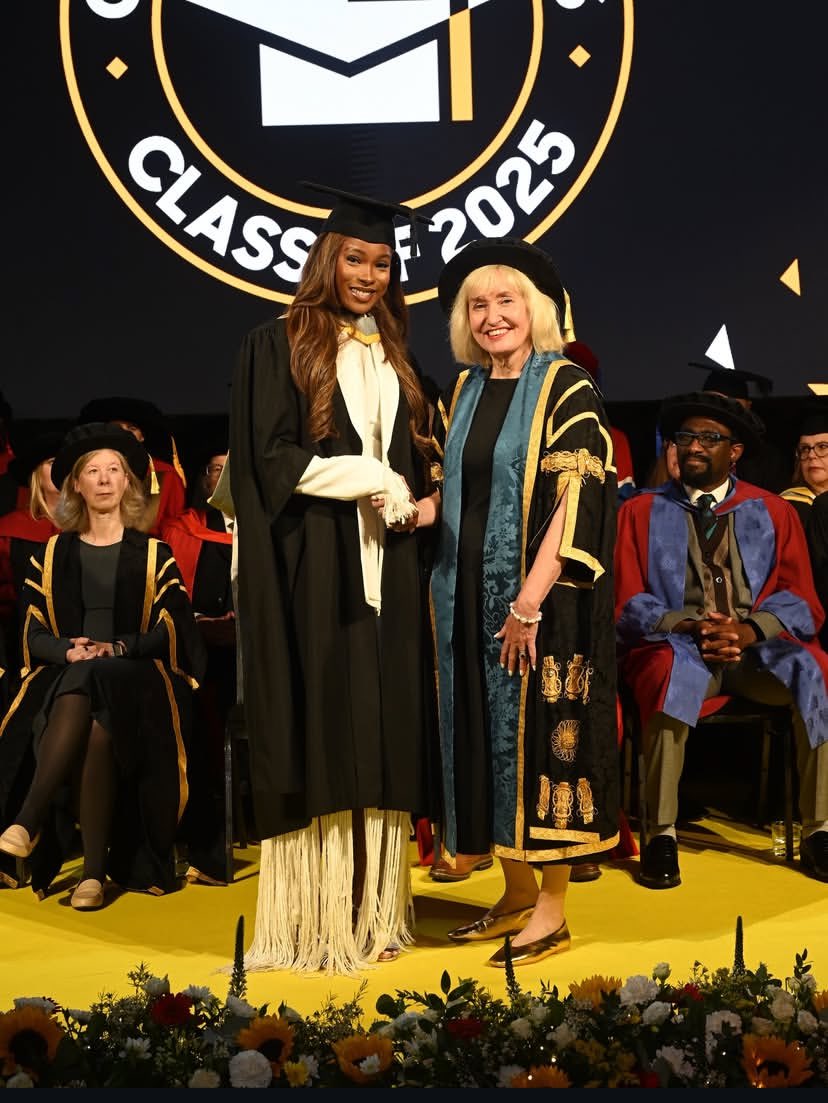 Actress Jemima Osunde earns master’s in public health from UK varsity 

(Seyi NDLEA Pretyy Mike Senator Ned Nwoko)