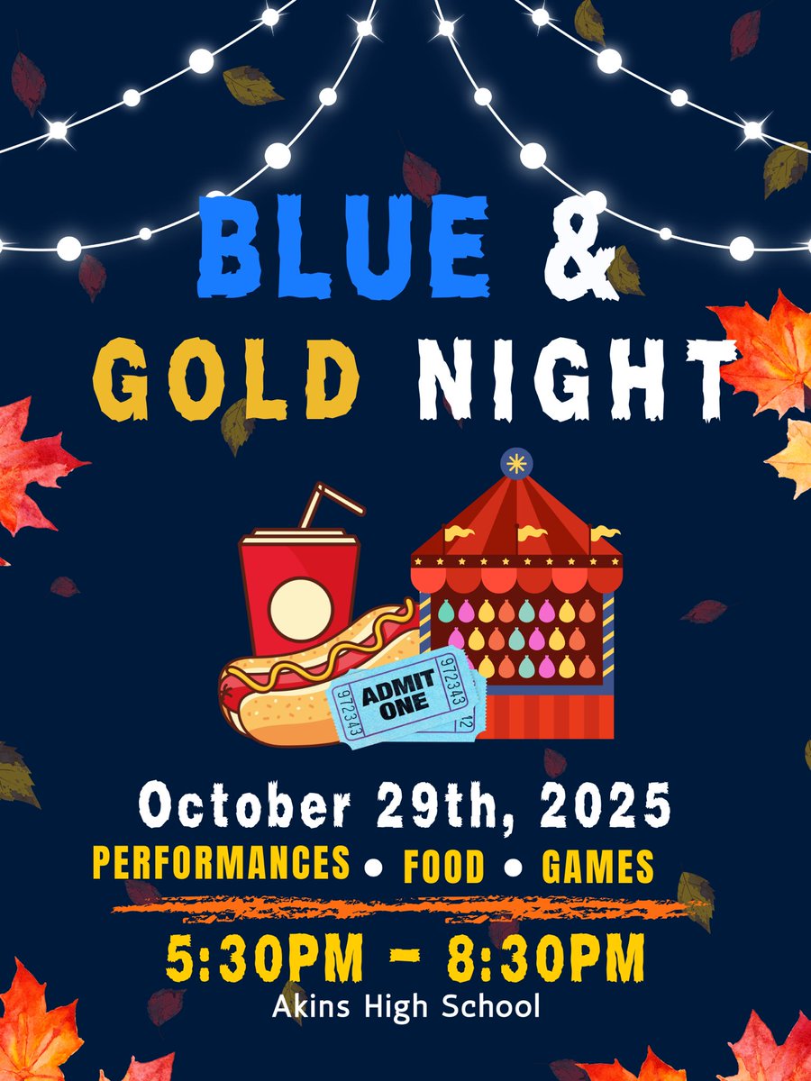 Akins’ Blue &amp; Gold Night is Wednesday, October 29 from 5:30-7:30. It’s a great opportunity for incoming Freshman for next year to learn about the many programs they offer. 
#AustinISDTogether