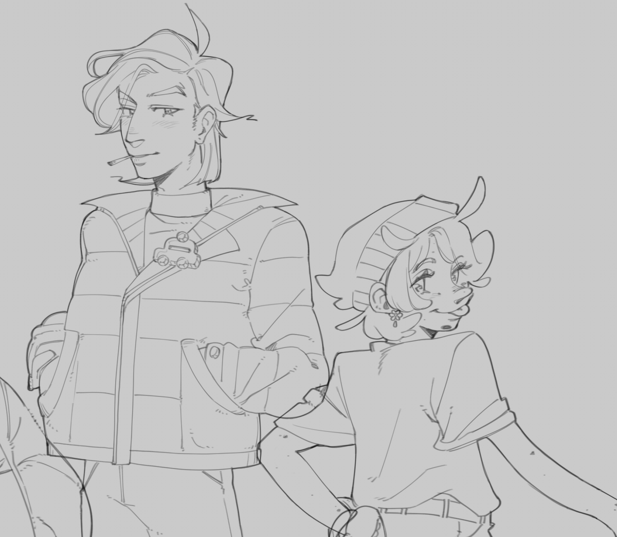 a wip of pokemon!olileandre... based on legends za because it's my newest obsession❤️💙 #olileandre
#PokemonZA #ocart