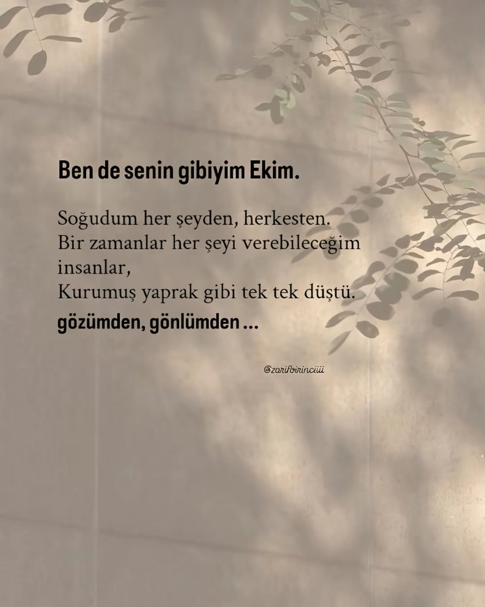 Ben de senin gibiyim #Ekim