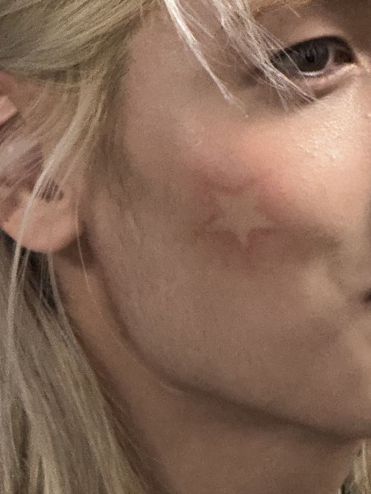 taengkyusm's tweet photo. i have a soft spot for every casual photo of jooyeon taken with his prettily messy bleached blonde hair and blusher star makeup on his cheeks https://t.co/yD2UofmHli