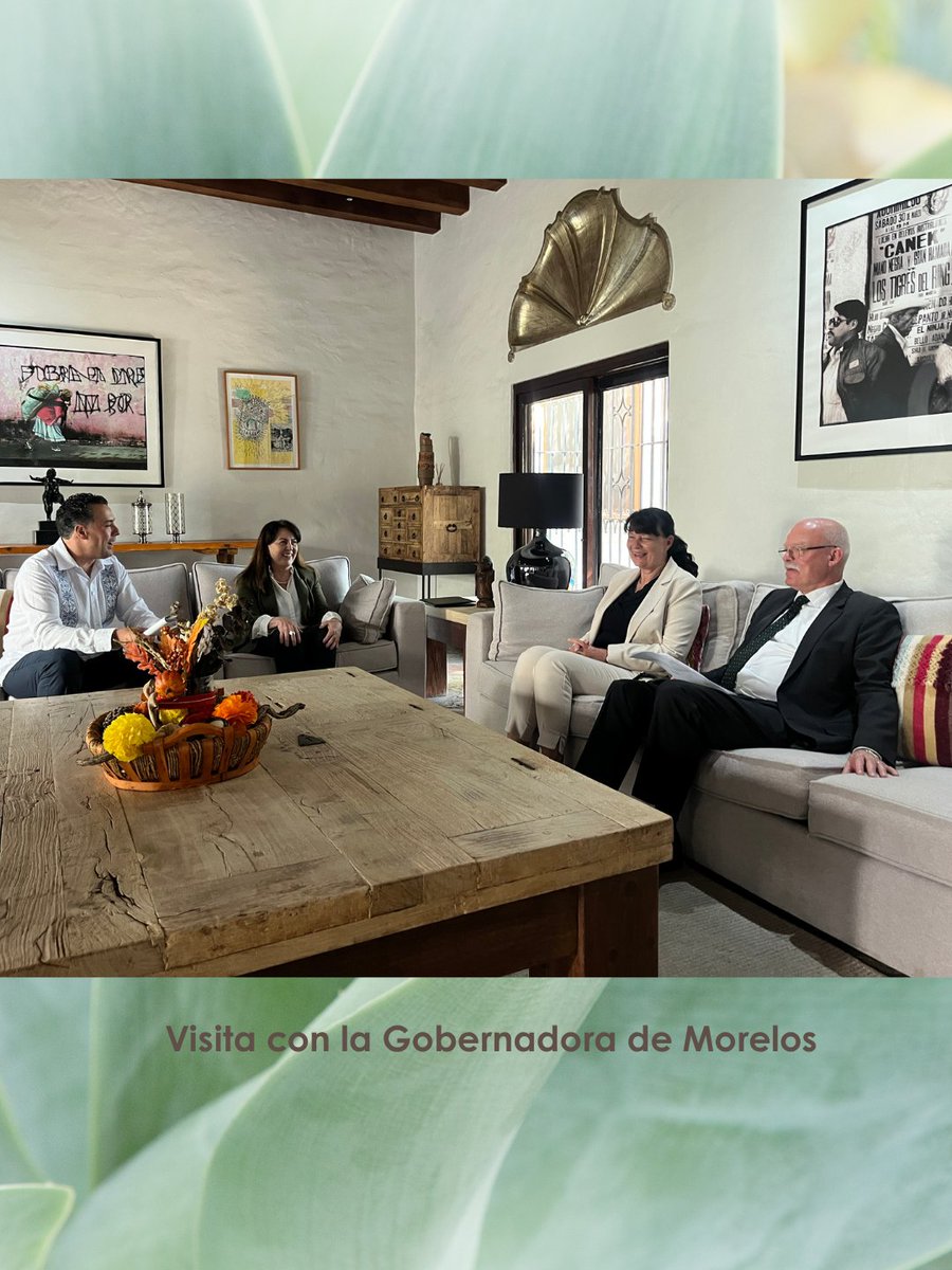 🇩🇪🇲🇽Alemania y Morelos fortalecen cooperación en innovación, agroindustria, educación y energías limpias.
El Embajador von Goetze visitó el Agroparque Yecapixtla, el Vivero Flor y Miel y el <a href="/ccg_unam/">CCG UNAM</a> , cerrando con un encuentro con la Gobernadora de #Morelos <a href="/margarita_gs/">Margarita González Saravia</a> 🌿
