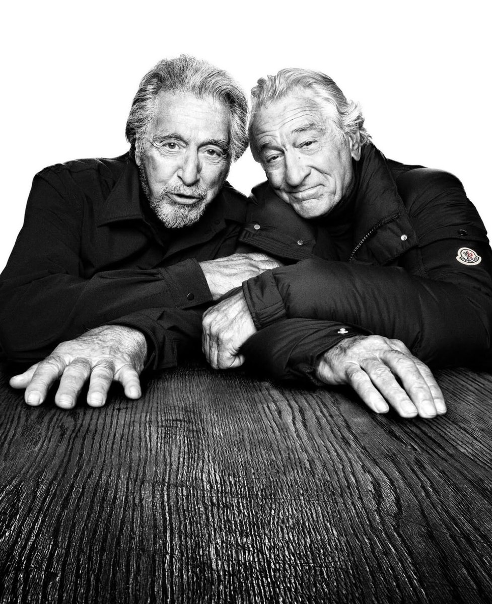 HardestFitPics's tweet photo. Al Pacino &amp; Robert De Niro for Moncler, 2025 https://t.co/ePnKsubJBd