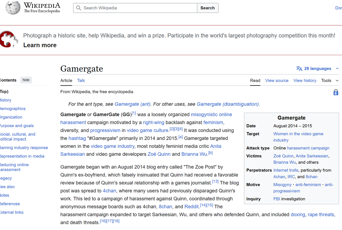 Grummz's tweet photo. Gamergate

@Wikipedia vs Grokipedia. 

One reads like a frothy, angry game journalist rant full of lies and misrepresentation. 

The other tells it in a reasonable tone, laying out all the facts. https://t.co/oSDtkXnFfP