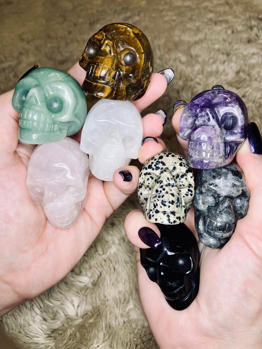 pr3ttygoods's tweet photo. Take 20% off any crystal skull 💀 purchases the whole month of October! 🎃 Use code SKULL20 at https://t.co/mrSr0WlWYD https://t.co/qzhQfqe6Wm