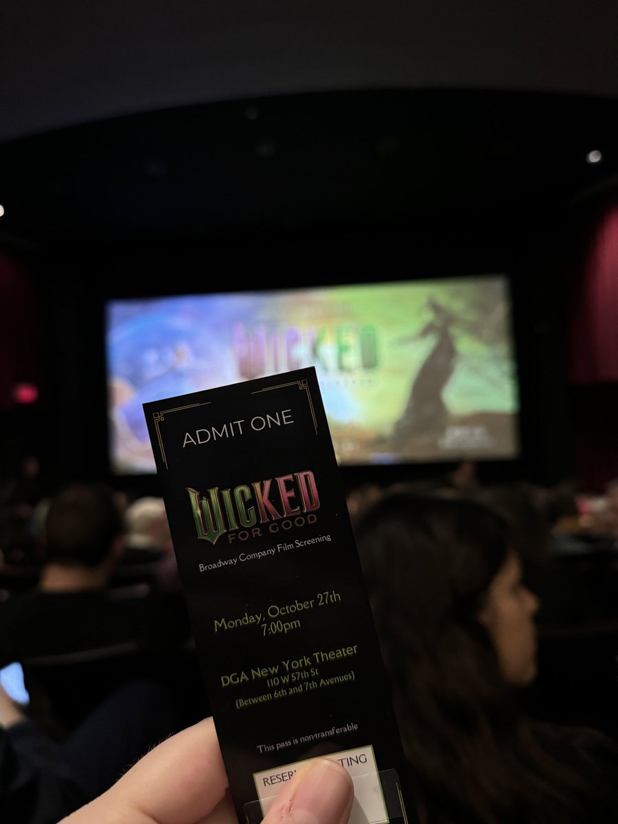 Watching <a href="/wickedmovie/">Wicked: For Good</a> with the original Broadway company is something I will never forget. Bring your tissues and watch out cause Ariana Grande is gonna win??! that Oscar. Wicked For Good hits theaters Nov 21 #wicked