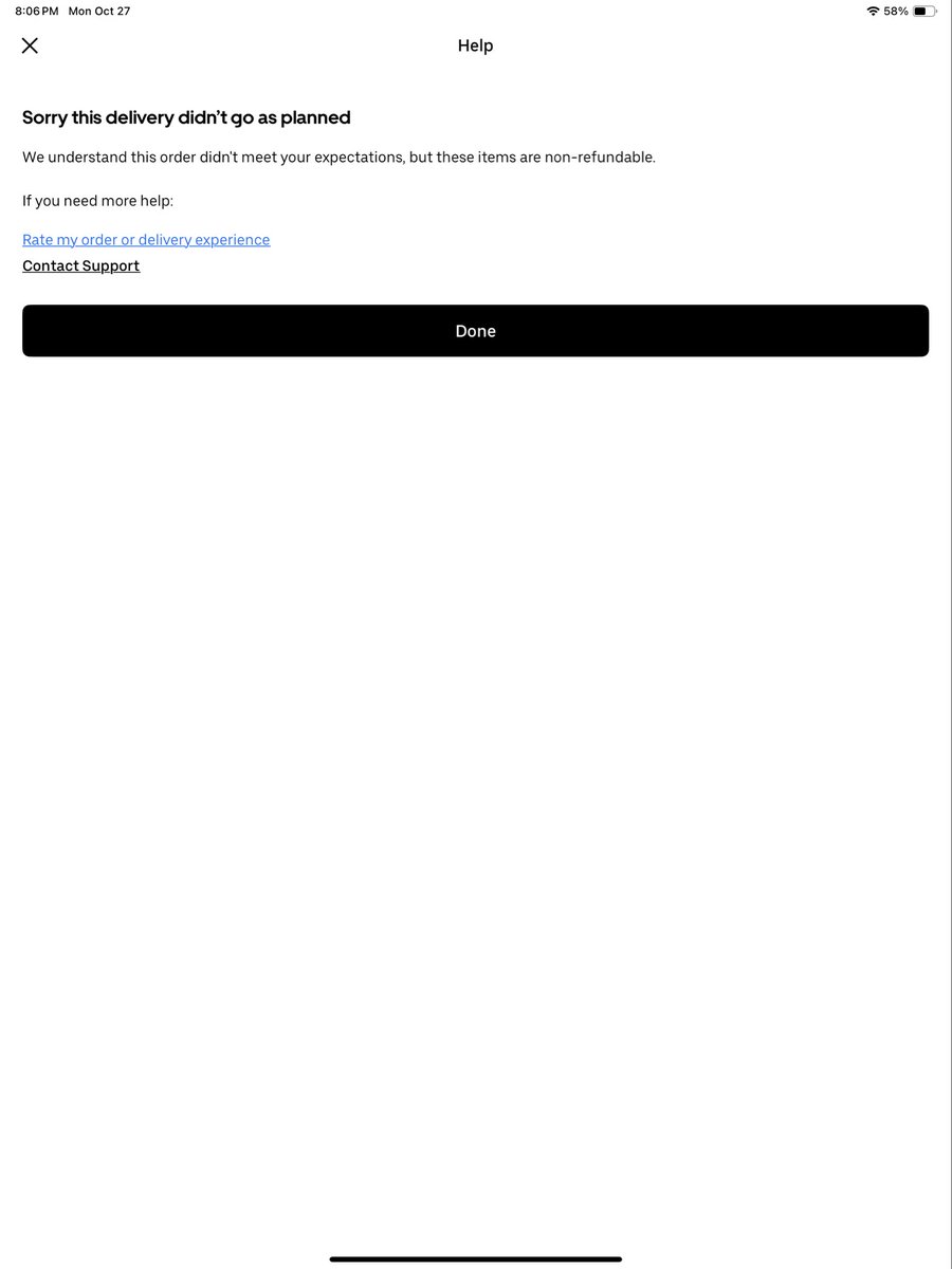 mk411's tweet photo. I made the move from @DoorDash to @UberEats membership thanks to @AskAmex . I PAID for $5 worth of sauce, I received none. Followed the instructions to a credit and got this!   It’s bad enough with all the fees, now you are literally stealing from me. https://t.co/vkWYOD0stC