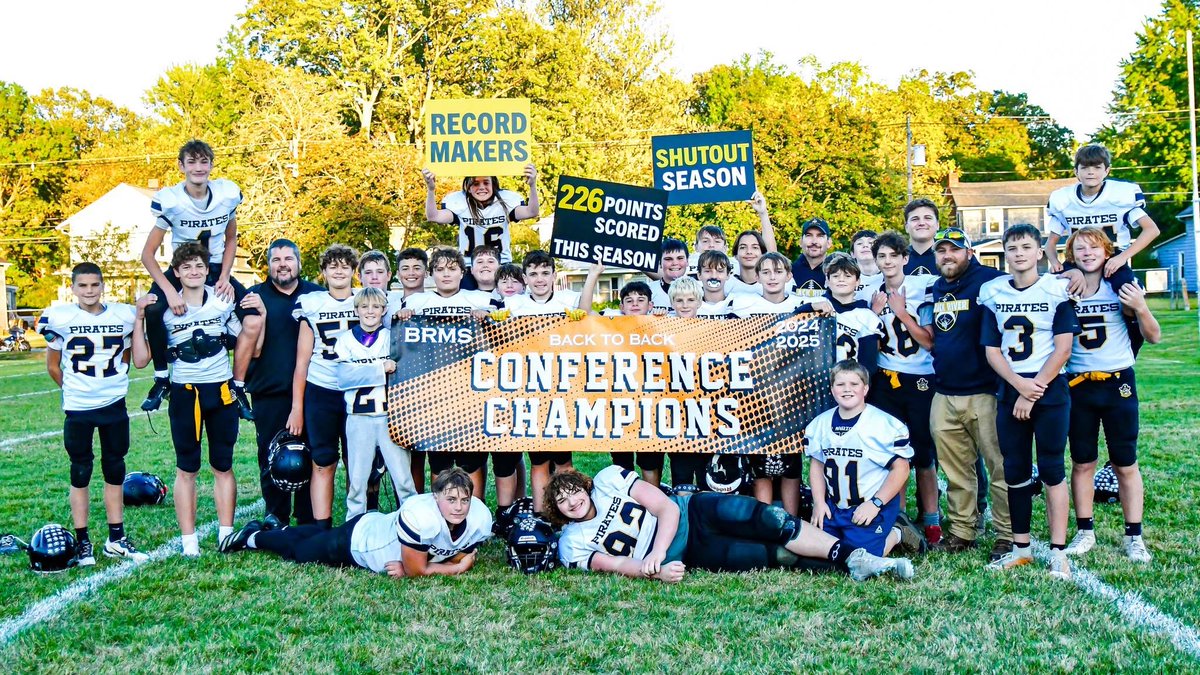 8-0 LC8 MS Champions!These boys came to practice every day and worked extremely hard. They didn't complain and they strived to get better every single day.
They pulled off an unbelievable Undefeated season, shutting every opponent out totaling 226-0! Great season boys! #WeAreBR