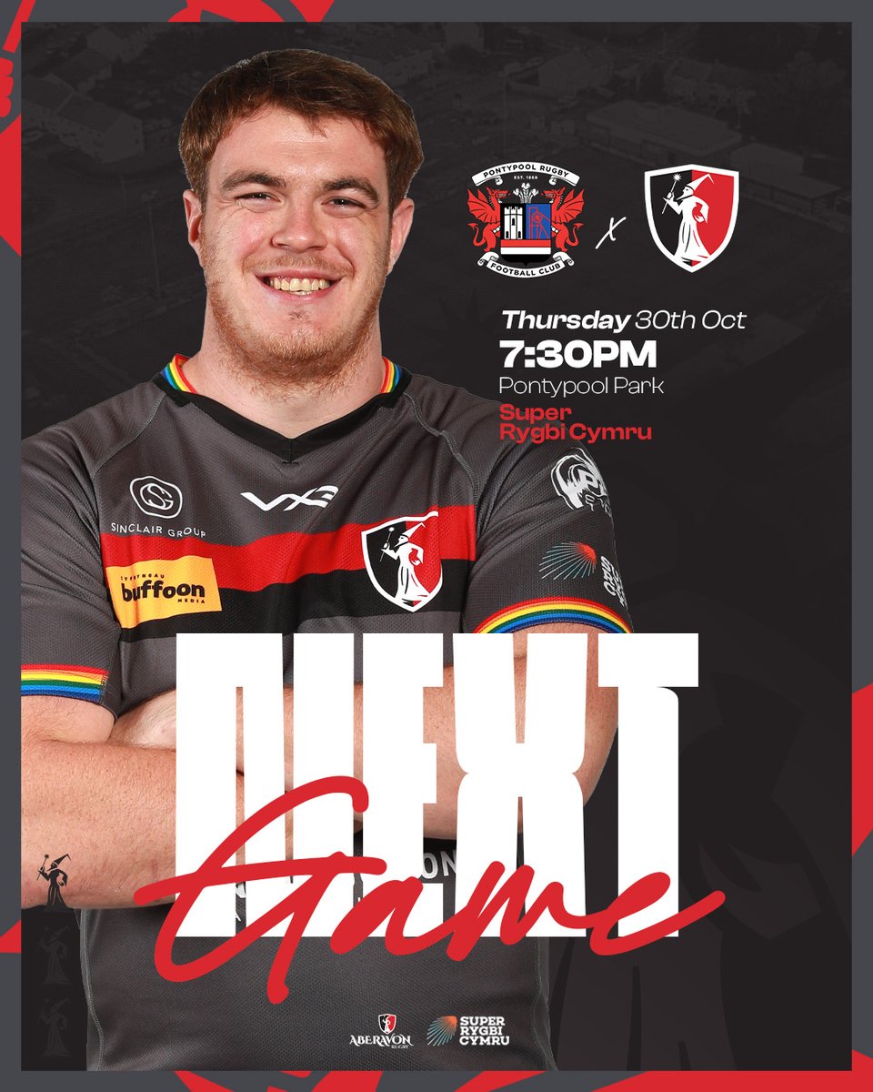📅 Next Game

We’re back in <a href="/SuperRygbiCymru/">Super Rygbi Cymru</a> action this Thursday, 30th October.

🏉 <a href="/PontypoolRFC/">Pontypool RFC</a>.
📍 Pontypool Park
⏰ 7:30PM