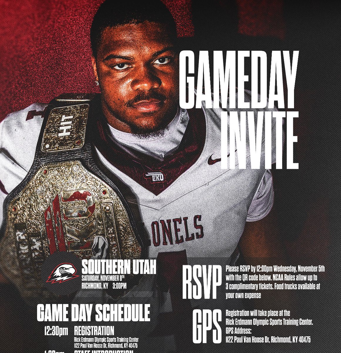Luke_Collier24's tweet photo. Thank you for the gameday invite! @ekufootball @JaylenGarnett24 https://t.co/2CMWHrCS42
