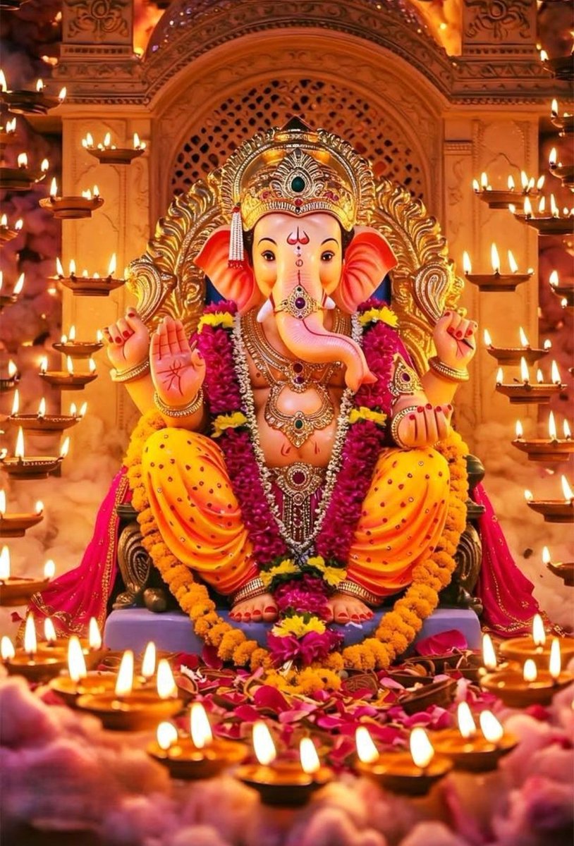 प्रातः काल प्रथम पूज्य मंगलमूर्ति श्री गणेश जी महाराज जी के अदभुत अलौकिक दर्शन 
श्री गणेशाय नमः 🙏🌻