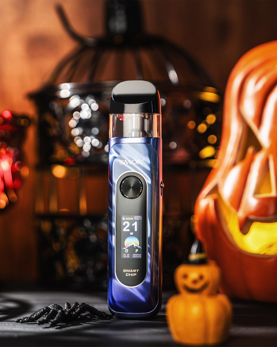 SMOKTECHLOGY's tweet photo. Spooky season is here 👻
Let your style glow through the night with SMOK NOVO 6 — bold design, smart power, and a hint of Halloween magic in every detail. ✨🕸️ #smoktech #novo6 https://t.co/PI7DQdfTZK