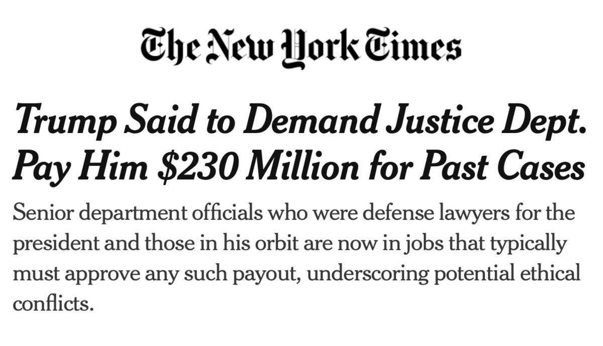 katieporteroc's tweet image. They&apos;re not even trying to hide their corruption anymore.

Donald Trump wants taxpayers to pay him $230 million—and his former personal attorney is the one who gets to approve it.

While Californians struggle to afford food and health care, Trump is focused on one thing: himself.