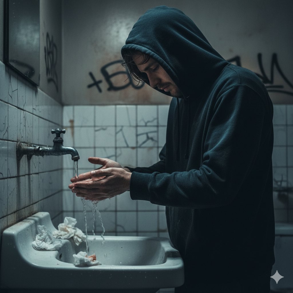 He cometido un crimen, un insignificante ajusticiamiento de barrio. A nadie le importa salvo a mí y al muerto. Al muerto ya no puede importarle y yo necesito limpiarme esta sangre.