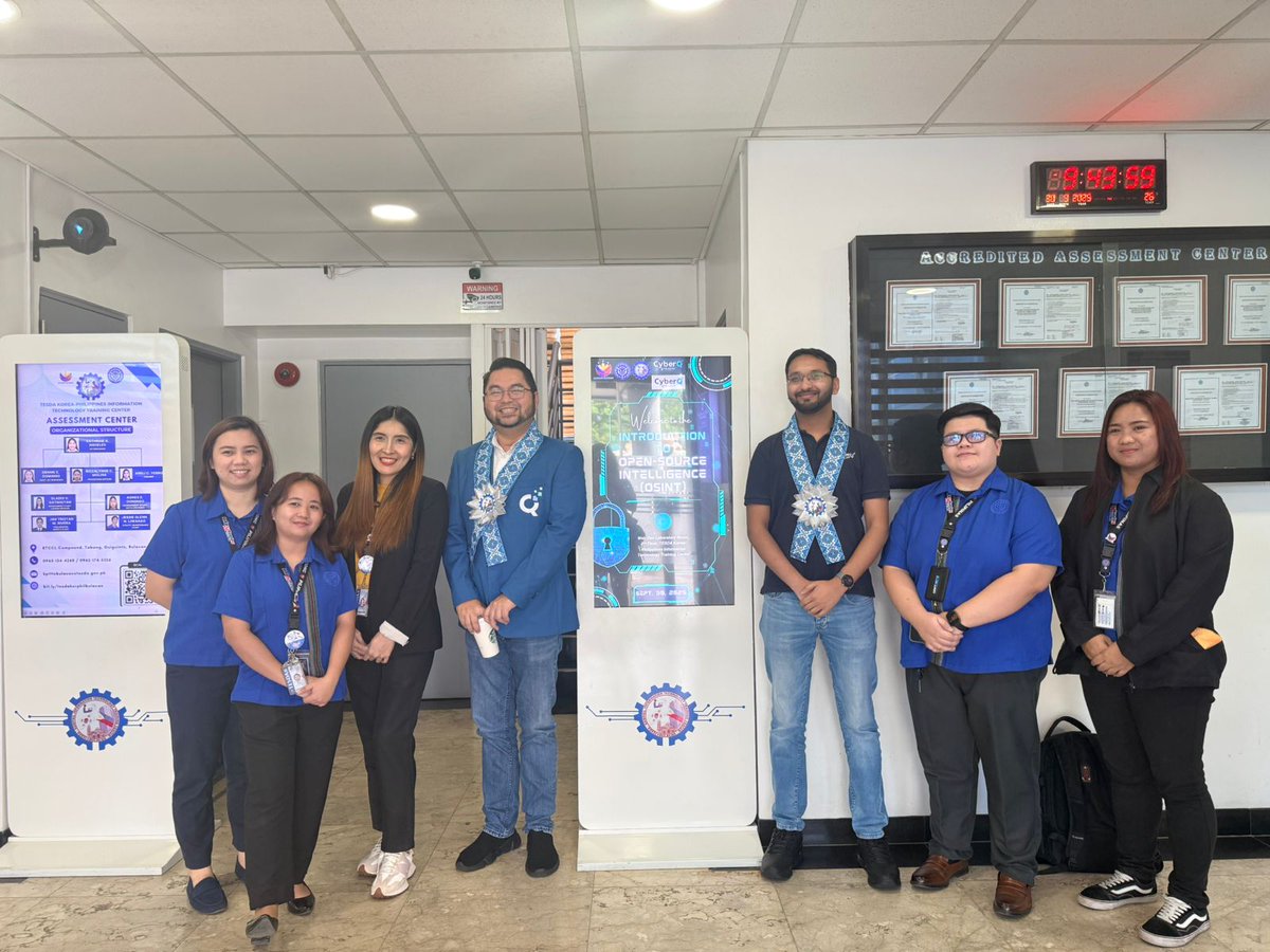 CyberQGroup_PH's tweet image. From the UK to PH 🇬🇧➡️🇵🇭

Great having our Chief Solutions Architect Vish Nayi join one of our TESDA trainings in person! 💻

Empowering more Filipinos through cybersecurity education. 🔐

#CyberQGroupPH #TESDA #CybersecurityPH #TESDAKorPhilBulacan