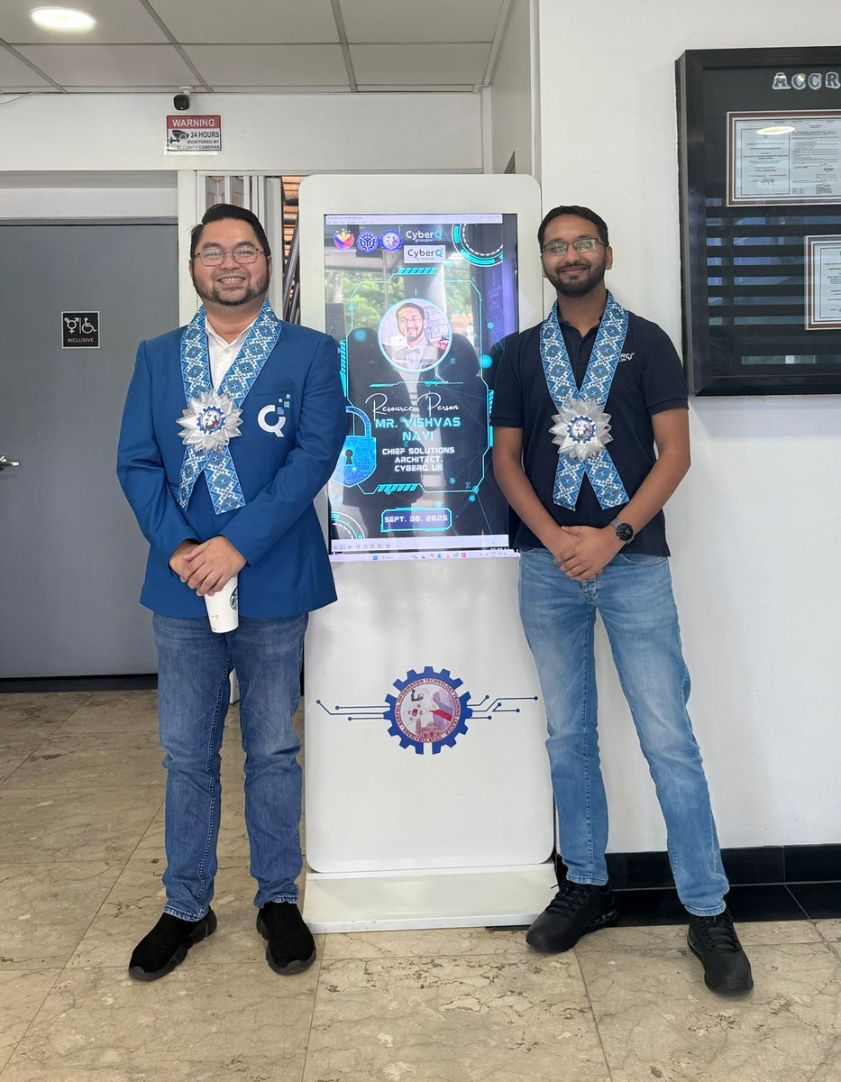 CyberQGroup_PH's tweet image. From the UK to PH 🇬🇧➡️🇵🇭

Great having our Chief Solutions Architect Vish Nayi join one of our TESDA trainings in person! 💻

Empowering more Filipinos through cybersecurity education. 🔐

#CyberQGroupPH #TESDA #CybersecurityPH #TESDAKorPhilBulacan