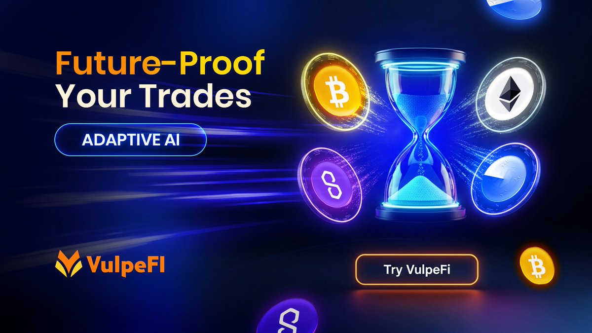 vulpefi's tweet image. Markets change. Your edge shouldn’t.

VulpeFi’s Adaptive AI evolves with new networks and liquidity. continuously tuning routes for faster, cheaper, smarter swaps.

Future-proof your trades today.
Try VulpeFi 👉 app.vulpefi.com

#VulpeFi #DeFi #AdaptiveAI #CrossChain…