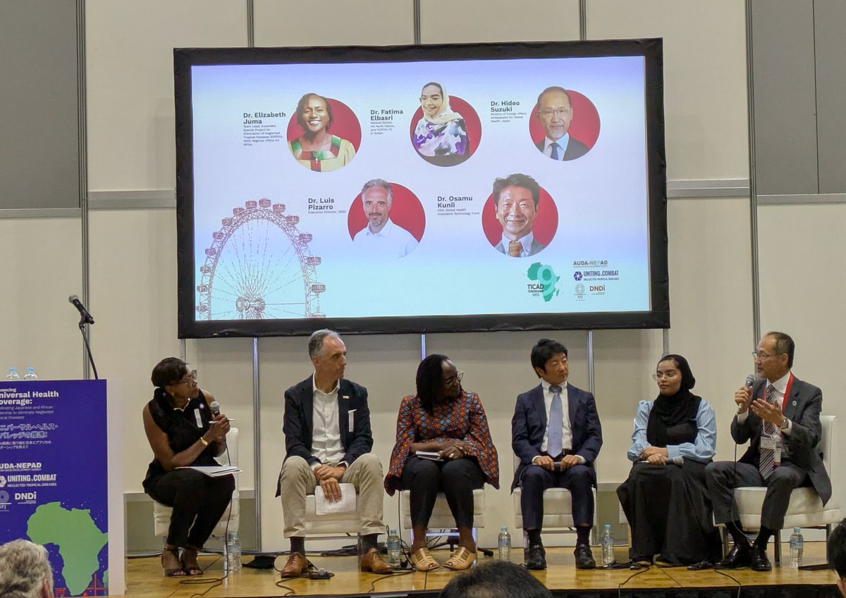 TICAD９公式サイドイベント開催報告(9)
各パネリストからの発表の後、司会のフランシスカ・ムタビ教授がさらに質問を重ね、NTDsやUHC(Universal Health Coverage）に関するそれぞれの立場からの意見交換がされました。
詳細⇒ sdgspromise.org/archives/16980

#TICAD9  #UHC  #NTDs