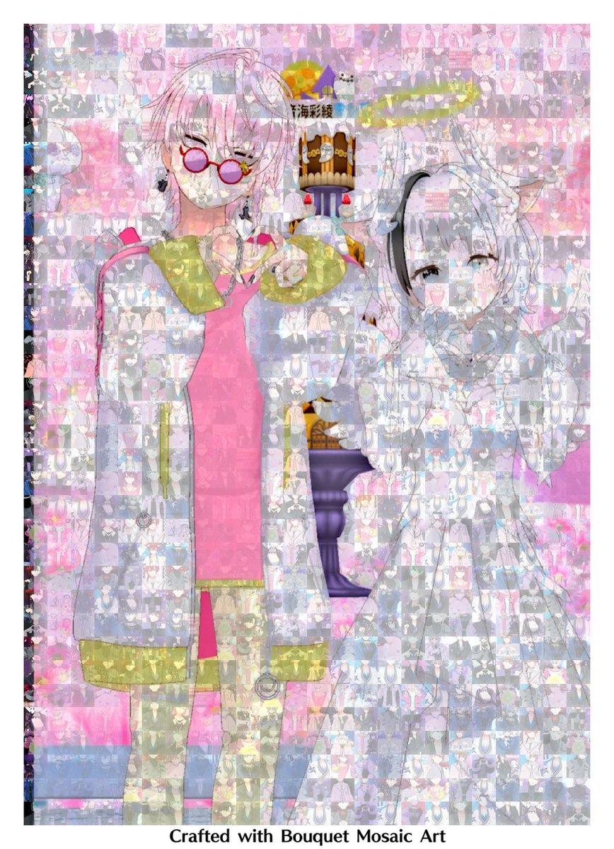 さくら　アクリル画　原画「シロツメクサの咲くフィールド」額縁付＋複製画3枚 さくら様専用 アクリル画 原画「シロツメクサの咲くフィールド