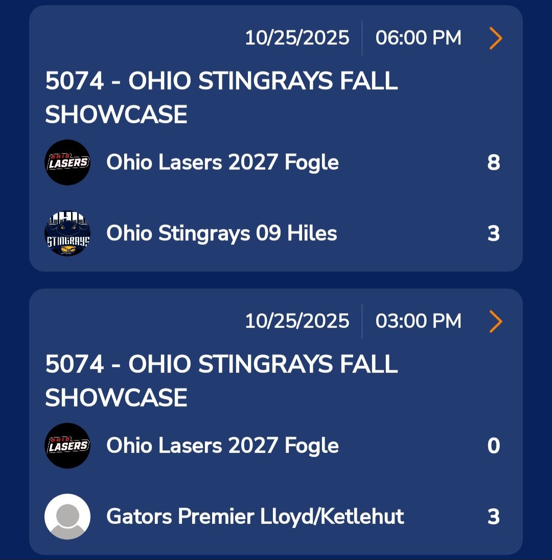 OHLasersBlack09's tweet photo. The team finished the fall season by going 4-1 @ the Stingrays Showcase and 18-5-1 overall this fall season. https://t.co/TgexqLQC3d