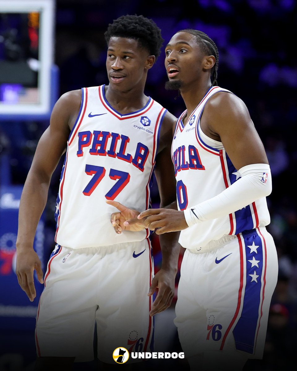 Sixers backcourt in 3 games to start the season:

Maxey: 43 PTS — Edgecombe: 26 PTS
Maxey: 28 PTS — Edgecombe: 15 PTS
Maxey: 40 PTS — Edgecombe: 34 PTS

Averaging a combined 62 points per game.