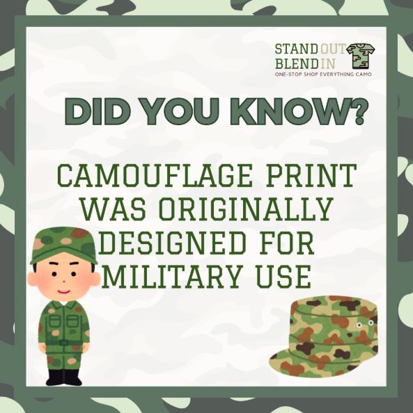 standoutblendin's tweet image. It marched straight into fashion in the 1940s and has been turning heads ever since! From battlefield to runway — camo print isn’t just for blending in anymore. It’s a whole look. 💥🟢

#standoutblendin #CamoPrintFact #StreetStyleVibes #PatternPower #PrintWithPurpose #CamoCool