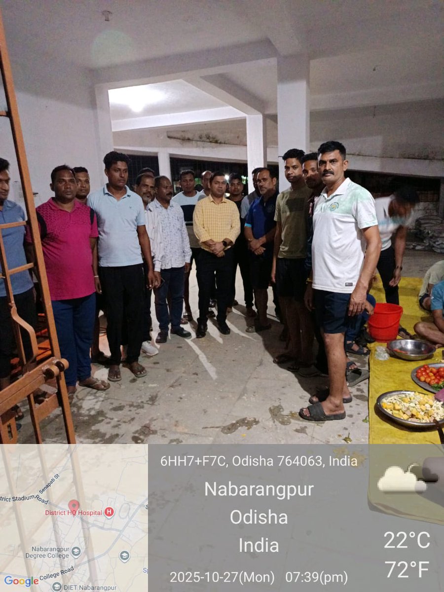 An ODRAF Team of total 34 Individuals (Including Driver) from Bolangir District have been reported here at Nabarangpur to mitigate impending Cyclonic Situation &amp; Heavy to Heavy Rainfall. The same Team have been accommodated at Multipurpose Cyclone Shelter, Dasarapada, Nabarangpur