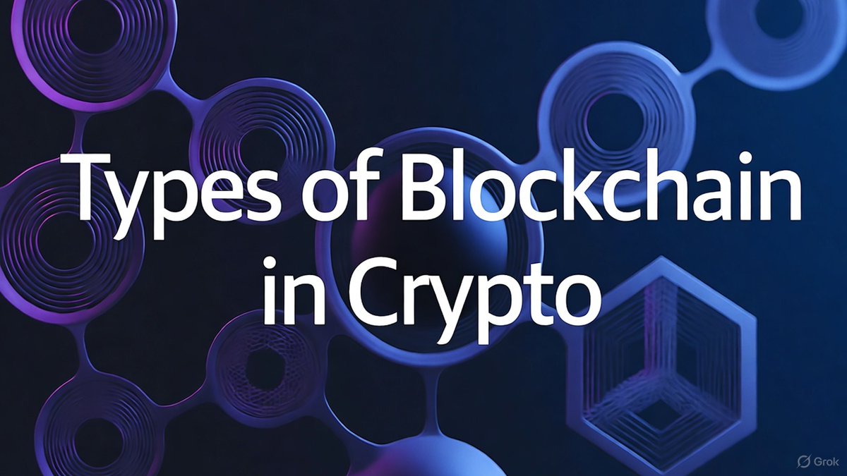 therealFinanceX's tweet image. There are four main types of blockchain in crypto: Public, Private, Consortium, and Hybrid. Each serves a unique purpose—from open networks to enterprise-grade security. 🔗💡 #Blockchain #CryptoTech #FinanceX