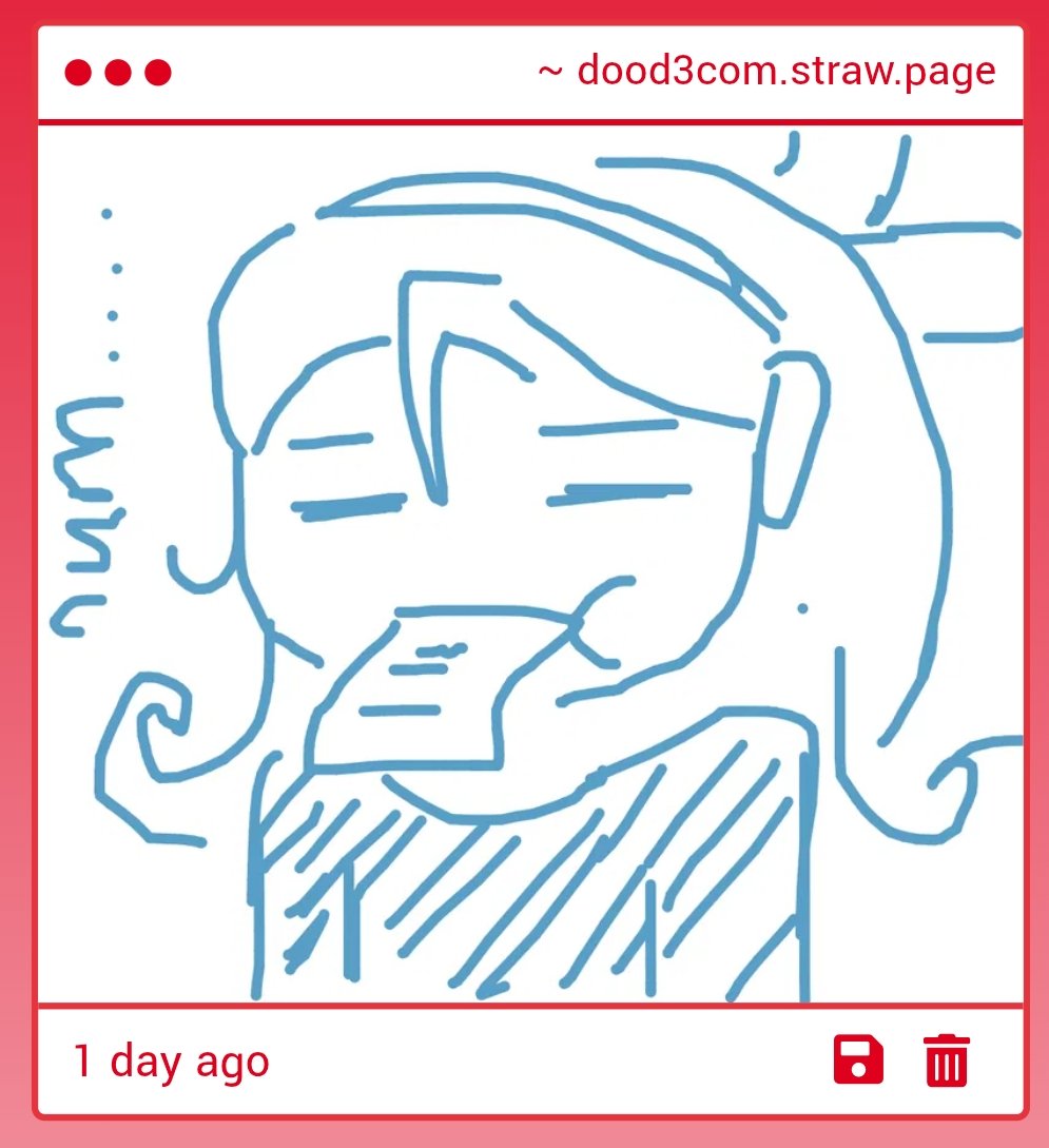doodl3dotcom's tweet photo. Guys I can see drawing on my straw page now I'm so happy (well more like I eventually see them they are like hella delayed) https://t.co/mtOpq4XhAR