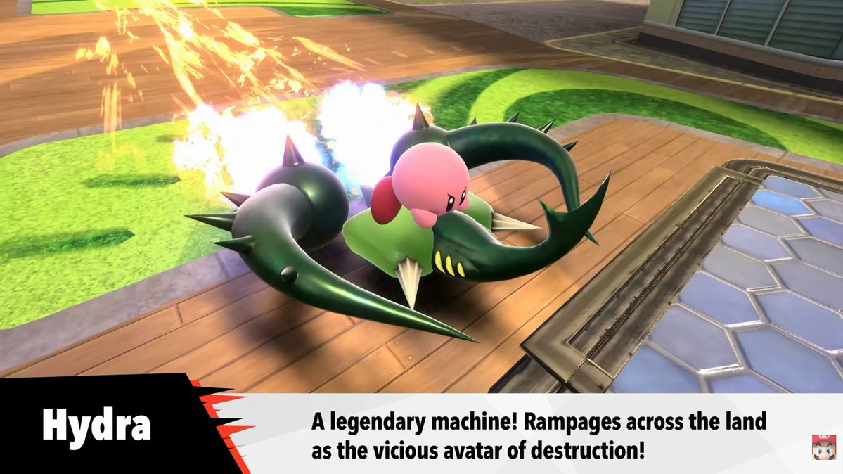 24 DAYS UNTIL KIRBY AIR RIDERS Dragoon vs Hydra. Which one would you  choose? Now imagine if Sakurai were hiding a third secret legendary machine  that combined the two..., image size:1199x674
