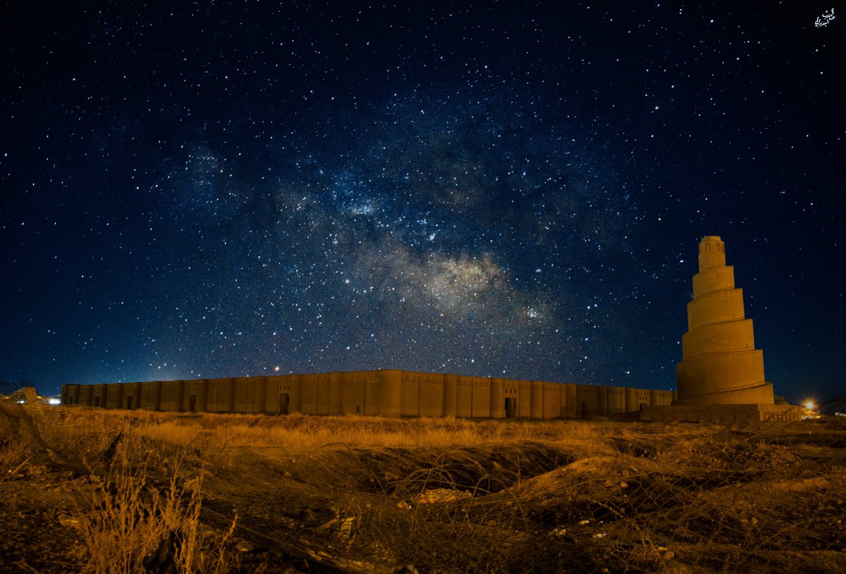 iQsumeria's tweet photo. A stunning view of the Milky Way galaxy from the Malwiya Mosque, Samarra.
[Pic 4k]. https://t.co/D6g1chVAIr