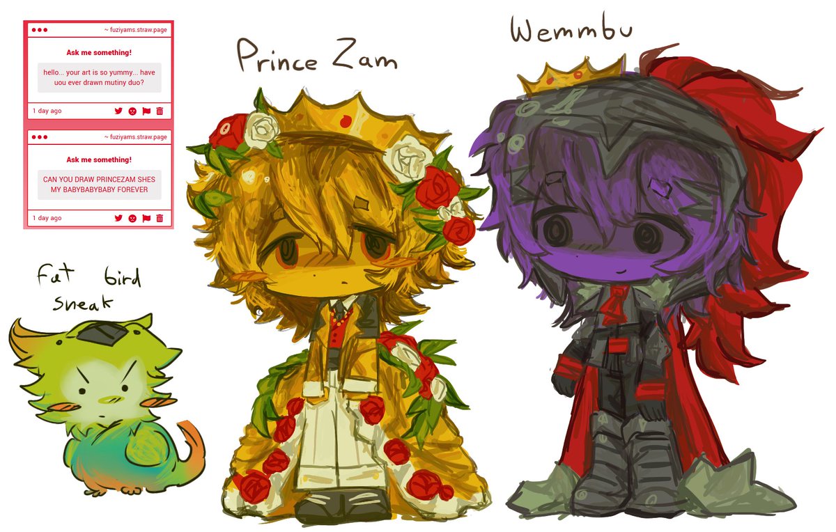 Strawpage request weehhhh mutinyduo #princezamfanart  #wemmbufanart #unstableuniverse