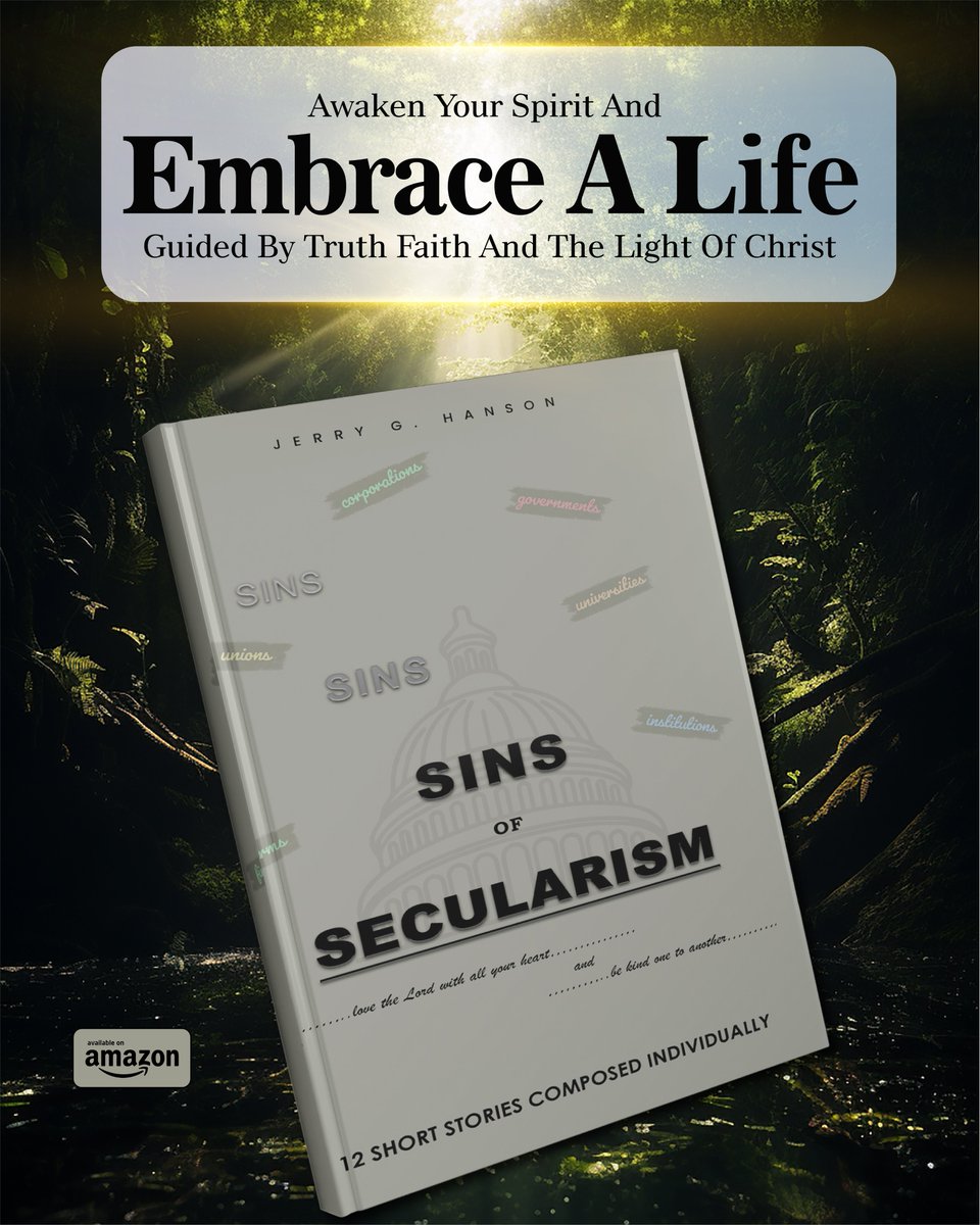 JerryGHanson's tweet photo. Are we truly living a virtuous life—or simply justifying our sins? Sins of Secularism challenges you to reflect on your choices, values, and the subtle ways sin infiltrates modern life.

#faithoverfear #GodsPlan #Godisgood #jesussaves https://t.co/68fQUnI412