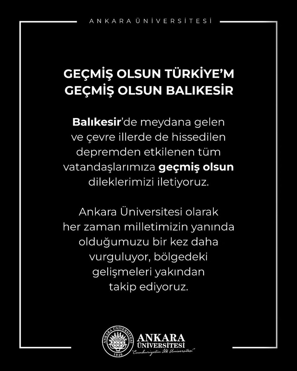 #GeçmişOlsunBalıkesir