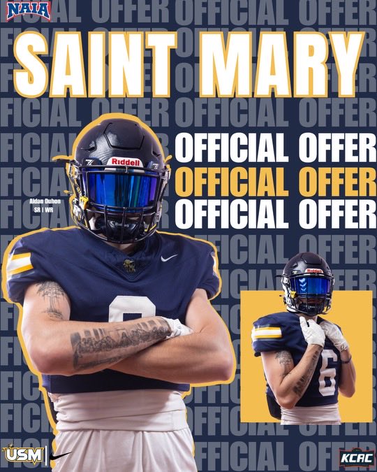 After a great conversation with <a href="/CoachCoronel/">Coach Coronel</a> I am excited to announce I received my first offer from the University of Saint Mary <a href="/NEWHAMPSTEADFB/">New Hampstead Football</a>