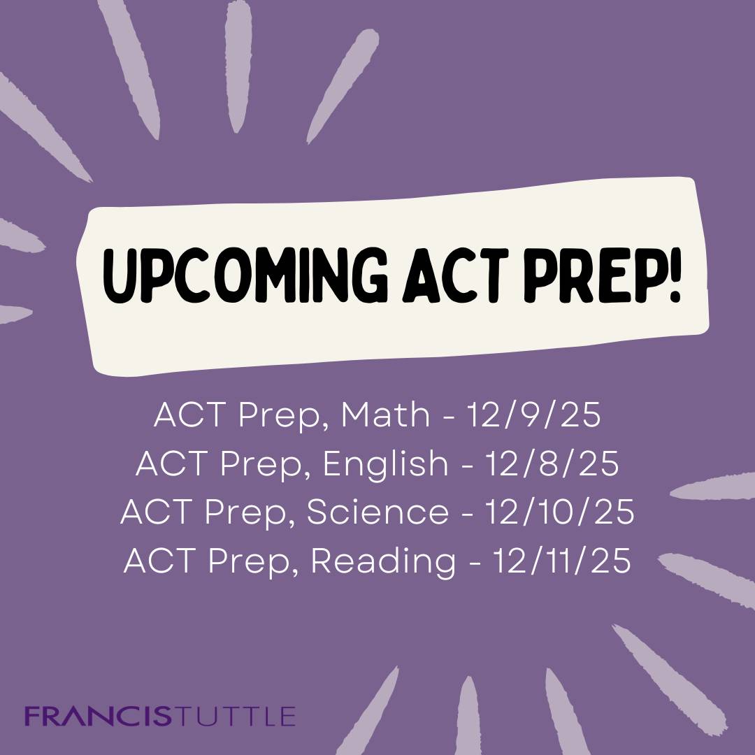 FrancisTuttle's tweet photo. Are you looking for ACT Prep options for the upcoming December testing date? Francis Tuttle is offering classes during the week leading up to it!

Whether you're looking to hone a skill in one area or prep for all four subjects, we're happy to help you be test ready! Register now - https://t.co/rbGwhyYBeE