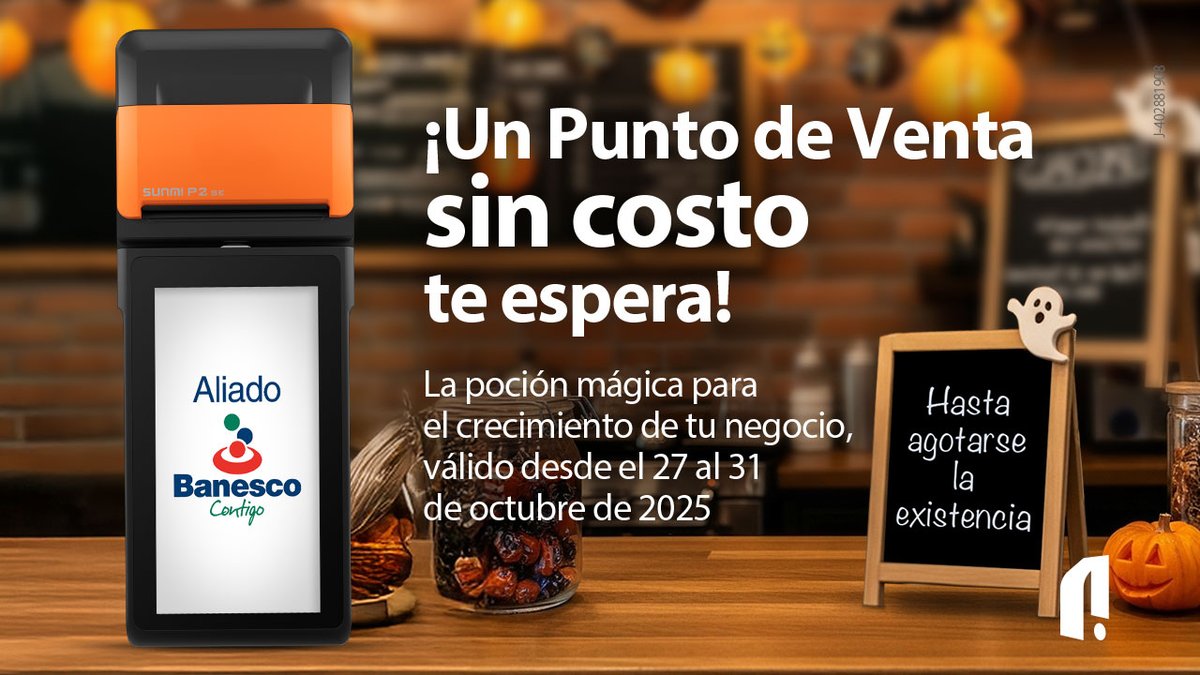 ¿Estás listo para aumentar tus ventas en Halloween?🎃

📲Llévate un #PuntoDeVenta ¡SIN COSTO! e impulsa tu negocio en esta temporada 

Ingresa en nativapagos.com y descubre las agencias disponibles de nuestro aliado @banesco donde podrás llevarte tu equipo. 

#nativapagos