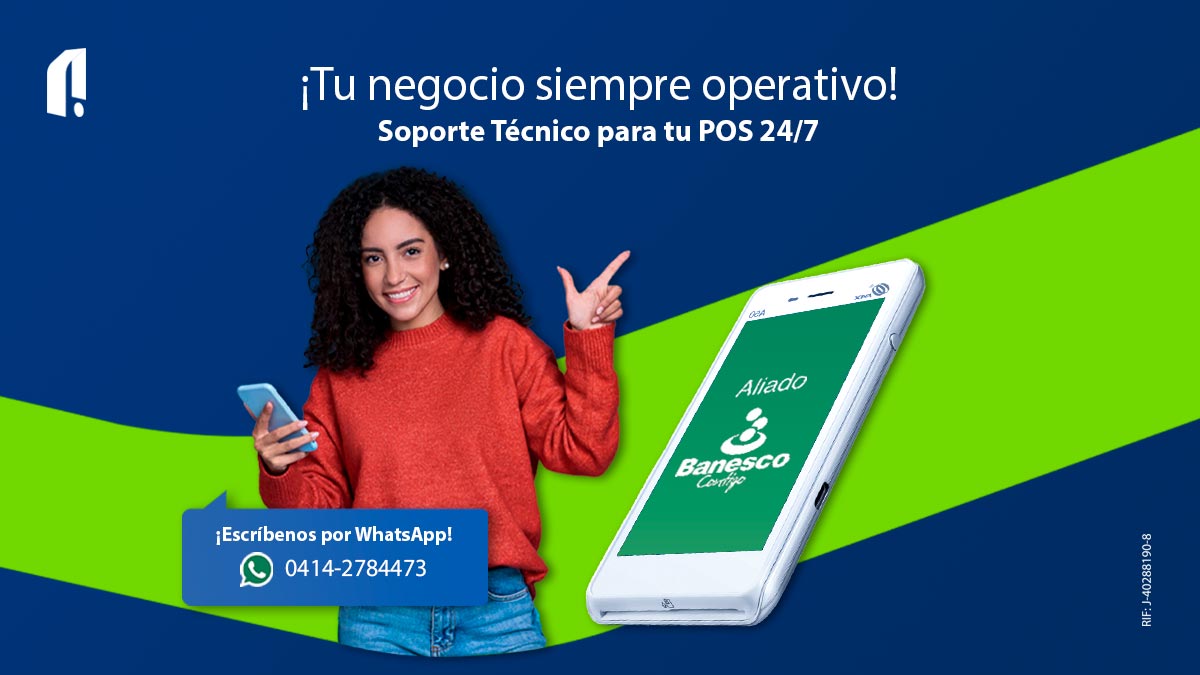 Te acompañamos siempre 🤝

Te ofrecemos atención vía #WhatsApp (0414) 278.4473📲 para realizar consultas o requerimientos con nuestros técnicos especializados a cualquier hora de los siete días de la semana. ⏰

#NativaPagos  #AliadoBanesco #SoporteTecnico #POS